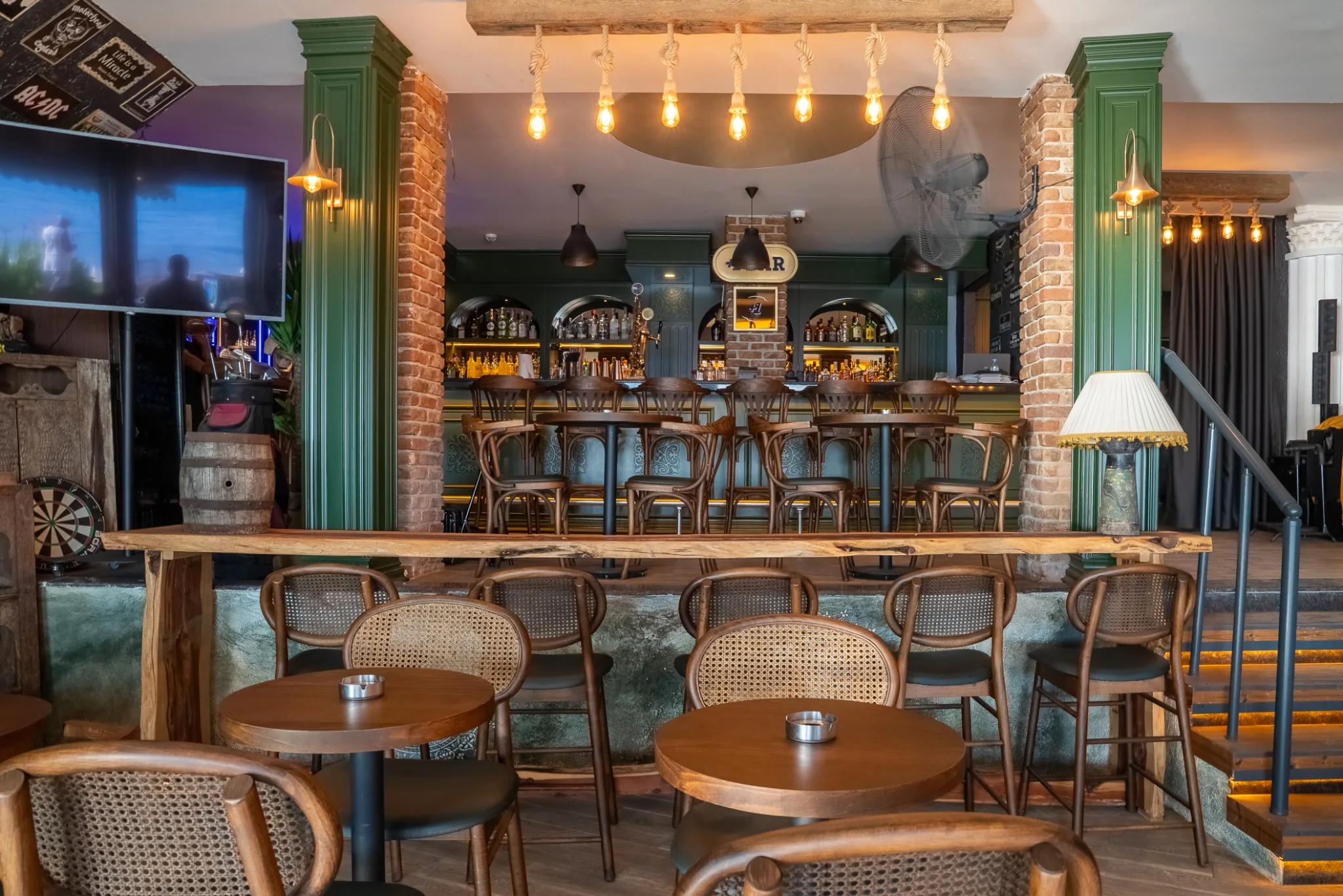 The pub in warm light